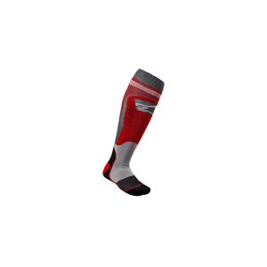 Ponožky MX PLUS-1 (červená/sivá, veľ. L)