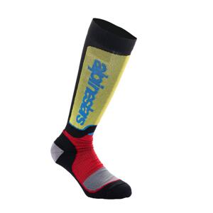 Ponožky MX PLUS, detské (čierna/červená fluo/žltá fluo/modrá)