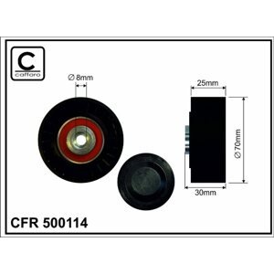 CAFFARO Vratná/vodiaca kladka rebrovaného klinového remeňa 500114