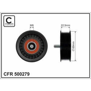 CAFFARO Vratná/vodiaca kladka rebrovaného klinového remeňa 500279