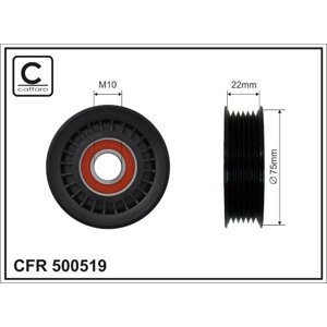 CAFFARO Vratná/vodiaca kladka rebrovaného klinového remeňa 500519