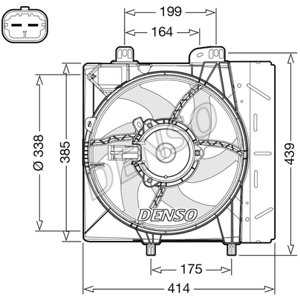 DENSO Ventilátor chladenia motora DER07011