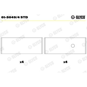 GLYCO Ojničné ložisko 01-5049/4 STD