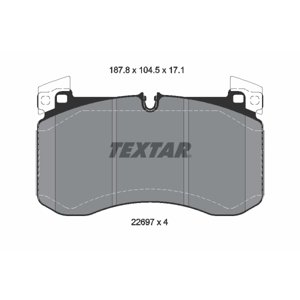 TEXTAR Sada brzdových platničiek kotúčovej brzdy 2269701