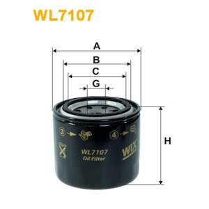 WIX FILTERS Olejový filter WL7107