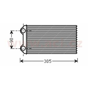 radiátor topení pro všechny pohoné jednotky (typ VALEO [260*150*35]