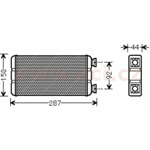 radiátor topení pro všechny pohoné jednotky [235*148*32] BEHR-HELLA
