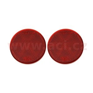 univerzální odrazka kulatá, samolepící, červená (průměr 60 mm) 2 ks