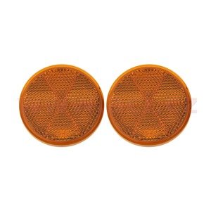 univerzální odrazka kulatá, samolepící, oranžová (průměr 60 mm) 2 ks
