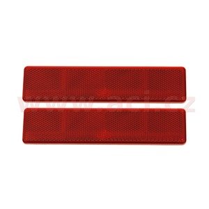 univerzální odrazka obdélník, samolepící, červená (173x40 mm) 2 ks