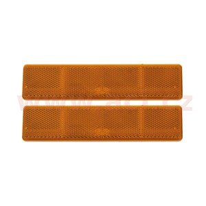 univerzální odrazka obdélník, samolepící, oranžová (173x40 mm) 2 ks