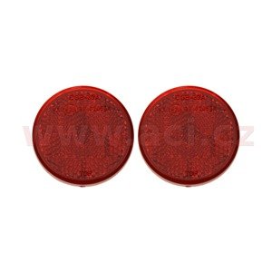 univerzální odrazka kulatá, samolepící, červená (průměr 50 mm) 2 ks