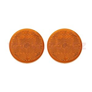univerzální odrazka kulatá, samolepící, oranžová (průměr 50 mm) 2 ks