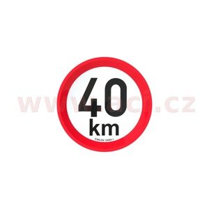 omezení rychlosti 40 km retroreflexní průměr 200 mm (na přívěsy)