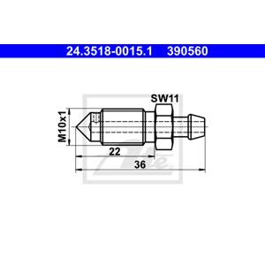 ATE Odvzdužňovacia skrutka/ventil 24351800151