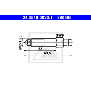 ATE Odvzdužňovacia skrutka/ventil 24351800201
