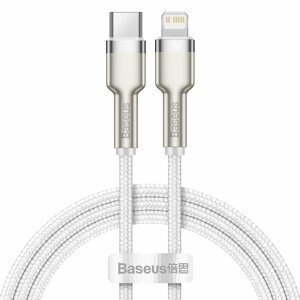 Kábel USB-C to Lightning cable Cafule, PD, 20W, 1m white - BAS20207