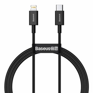 Baseus USB-C to Lightning cable Superior Series, 20W, PD, 1m black - BAS20530