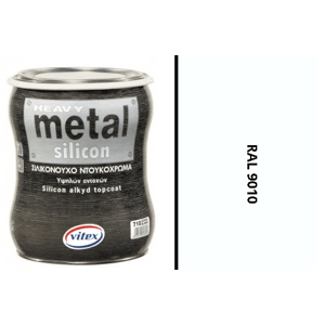 Vitex Heavy Metal Silikon - alkydová farba na kov RAL 9010 biela 750ml