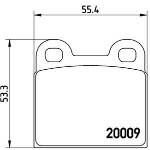 BREMBO Sada brzdových platničiek kotúčovej brzdy P06001