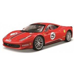 Burago 1:24 Ferrari Racing 458 Challenge červené