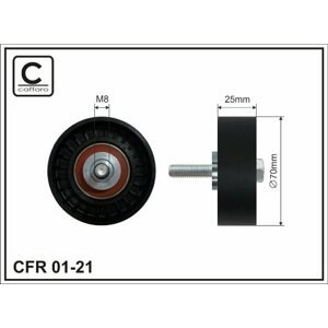 CAFFARO Vratná/vodiaca kladka rebrovaného klinového remeňa 0121