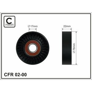 CAFFARO Vratná/vodiaca kladka rebrovaného klinového remeňa 0200
