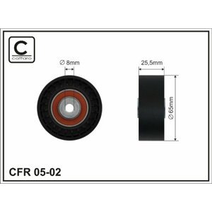 CAFFARO Vratná/vodiaca kladka rebrovaného klinového remeňa 0502
