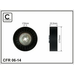 CAFFARO Vratná/vodiaca kladka rebrovaného klinového remeňa 0614