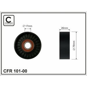 CAFFARO Vratná/vodiaca kladka rebrovaného klinového remeňa 10100