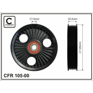 CAFFARO Vratná/vodiaca kladka rebrovaného klinového remeňa 10500
