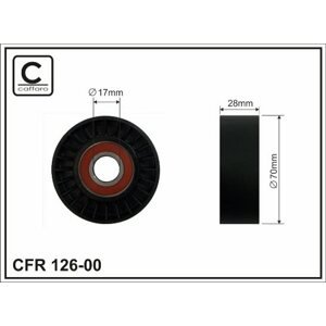 CAFFARO Vratná/vodiaca kladka rebrovaného klinového remeňa 12600