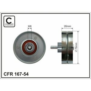 CAFFARO Vratná/vodiaca kladka rebrovaného klinového remeňa 16754