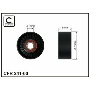 CAFFARO Vratná/vodiaca kladka rebrovaného klinového remeňa 24100