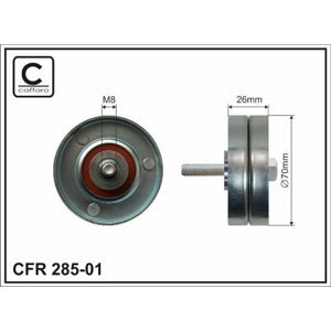 CAFFARO Vratná/vodiaca kladka rebrovaného klinového remeňa 28501