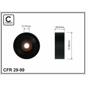 CAFFARO Vratná/vodiaca kladka rebrovaného klinového remeňa 2999