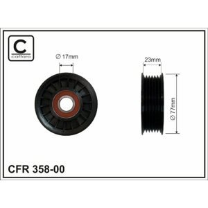 CAFFARO Vratná/vodiaca kladka rebrovaného klinového remeňa 35800