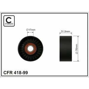 CAFFARO Napínacia kladka rebrovaného klinového remeňa 418-99
