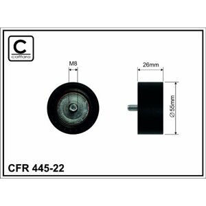 CAFFARO Vratná/vodiaca kladka rebrovaného klinového remeňa 44522