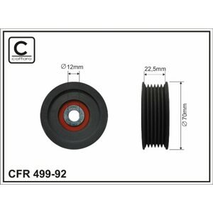 CAFFARO Vratná/vodiaca kladka rebrovaného klinového remeňa 49992