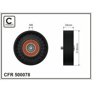 CAFFARO Vratná/vodiaca kladka rebrovaného klinového remeňa 500078