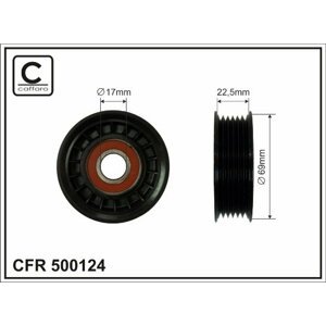 CAFFARO Vratná/vodiaca kladka rebrovaného klinového remeňa 500124