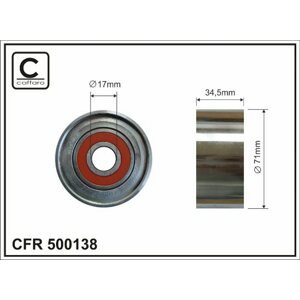 CAFFARO Vratná/vodiaca kladka rebrovaného klinového remeňa 500138