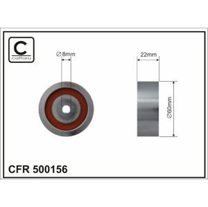CAFFARO Vratná/vodiaca kladka rebrovaného klinového remeňa 500156
