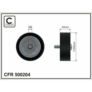 CAFFARO Vratná/vodiaca kladka rebrovaného klinového remeňa 500204