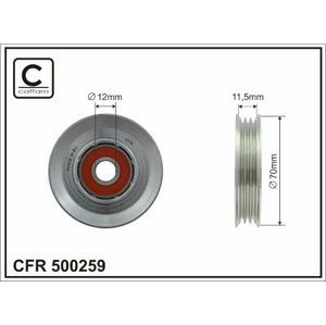 CAFFARO Napínacia kladka rebrovaného klinového remeňa 500259