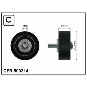 CAFFARO Vratná/vodiaca kladka rebrovaného klinového remeňa 500314