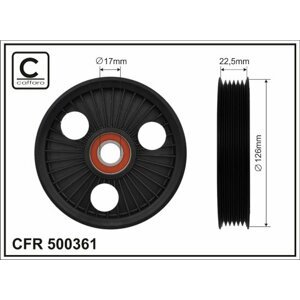 CAFFARO Napínacia kladka rebrovaného klinového remeňa 500361
