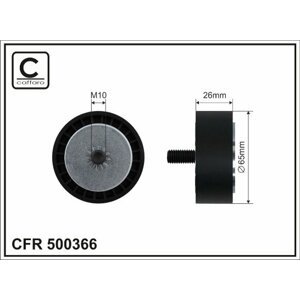 CAFFARO Vratná/vodiaca kladka rebrovaného klinového remeňa 500366