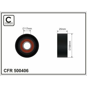CAFFARO Napínacia kladka rebrovaného klinového remeňa 500406